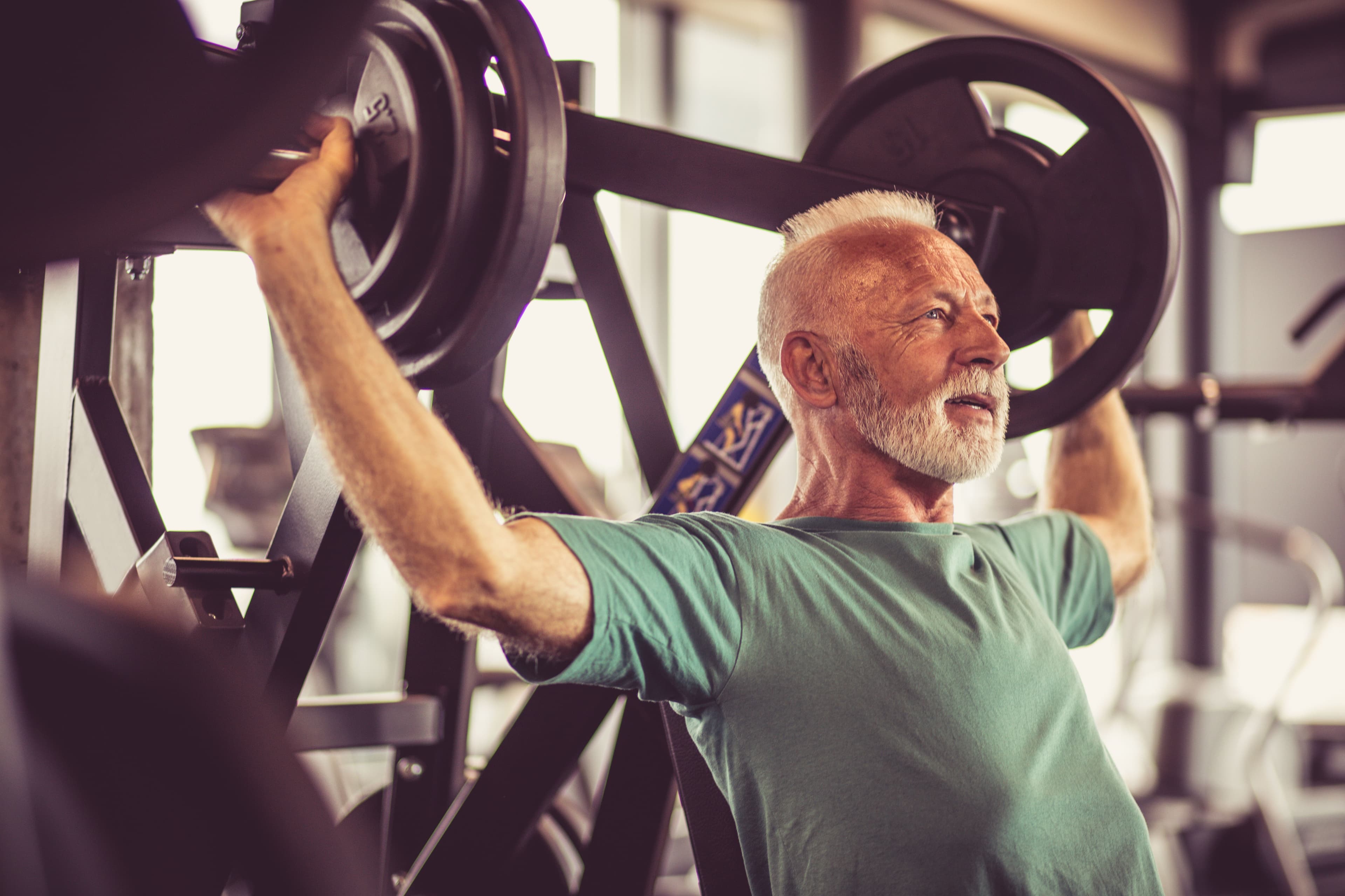 Man doing weights