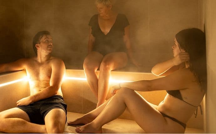 Oasis Room - People Enjoying Steam Room